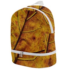 Leaf Leaf Veins Fall Zip Bottom Backpack by artworkshop