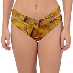 Leaf Leaf Veins Fall Double Strap Halter Bikini Bottom by artworkshop