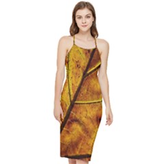 Leaf Leaf Veins Fall Bodycon Cross Back Summer Dress by artworkshop