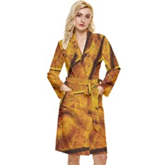 Leaf Leaf Veins Fall Long Sleeve Velour Robe by artworkshop