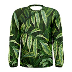 Leaves Foliage Twig Bush Plant Men s Long Sleeve Tee by artworkshop