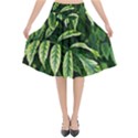 Leaves Foliage Twig Bush Plant Flared Midi Skirt View1