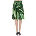 Leaves Foliage Twig Bush Plant Flared Midi Skirt View2