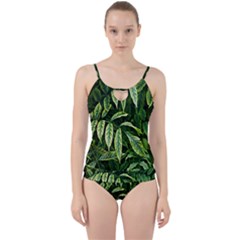 Leaves Foliage Twig Bush Plant Cut Out Top Tankini Set