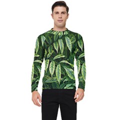 Leaves Foliage Twig Bush Plant Men s Long Sleeve Rash Guard by artworkshop