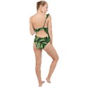 Leaves Foliage Twig Bush Plant Frilly One Shoulder Swimsuit View2