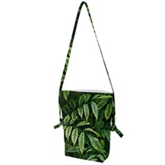 Leaves Foliage Twig Bush Plant Folding Shoulder Bag by artworkshop