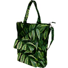 Leaves Foliage Twig Bush Plant Shoulder Tote Bag by artworkshop