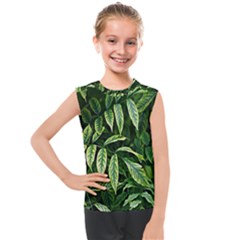 Leaves Foliage Twig Bush Plant Kids  Mesh Tank Top by artworkshop