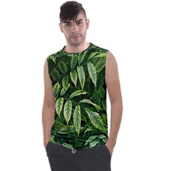 Leaves Foliage Twig Bush Plant Men s Regular Tank Top by artworkshop