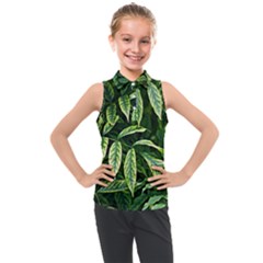 Leaves Foliage Twig Bush Plant Kids  Sleeveless Polo Tee