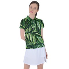 Leaves Foliage Twig Bush Plant Women s Polo Tee