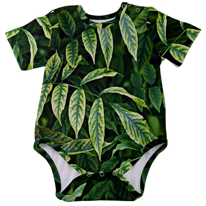 Leaves Foliage Twig Bush Plant Baby Short Sleeve Onesie Bodysuit