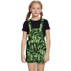 Leaves Foliage Twig Bush Plant Kids  Short Overalls by artworkshop