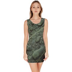 Leaves Water Drops Green  Bodycon Dress by artworkshop