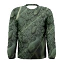 Leaves Water Drops Green  Men s Long Sleeve Tee View1