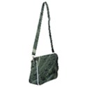 Leaves Water Drops Green  Shoulder Bag with Back Zipper View1