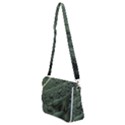 Leaves Water Drops Green  Shoulder Bag with Back Zipper View2