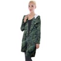 Leaves Water Drops Green  Hooded Pocket Cardigan View1