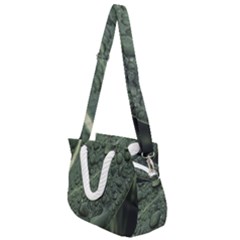 Leaves Water Drops Green  Rope Handles Shoulder Strap Bag by artworkshop