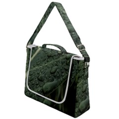 Leaves Water Drops Green  Box Up Messenger Bag by artworkshop