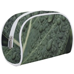 Leaves Water Drops Green  Make Up Case (large) by artworkshop