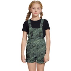 Leaves Water Drops Green  Kids  Short Overalls by artworkshop