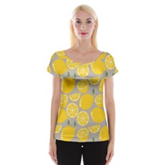 Lemon Wallpaper Cap Sleeve Top by artworkshop