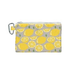 Lemon Wallpaper Canvas Cosmetic Bag (small) by artworkshop