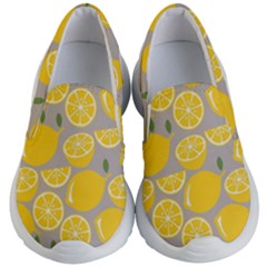 Lemon Wallpaper Kids Lightweight Slip Ons by artworkshop