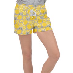 Lemon Wallpaper Velour Lounge Shorts by artworkshop