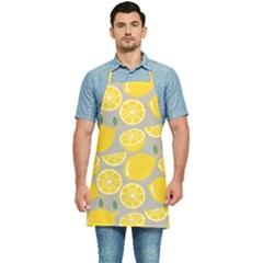 Lemon Wallpaper Kitchen Apron by artworkshop