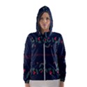 Merry Christmas Holiday Pattern  Women s Hooded Windbreaker View1