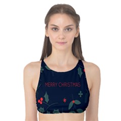 Merry Christmas Holiday Pattern  Tank Bikini Top by artworkshop