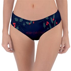 Merry Christmas Holiday Pattern  Reversible Classic Bikini Bottoms by artworkshop