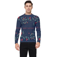 Merry Christmas Holiday Pattern  Men s Long Sleeve Rash Guard by artworkshop