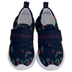 Merry Christmas Holiday Pattern  Kids  Velcro No Lace Shoes by artworkshop