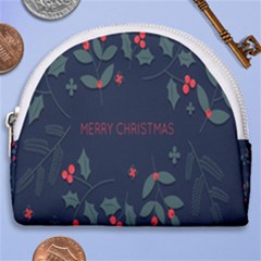 Merry Christmas Holiday Pattern  Horseshoe Style Canvas Pouch by artworkshop