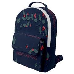 Merry Christmas Holiday Pattern  Flap Pocket Backpack (small) by artworkshop