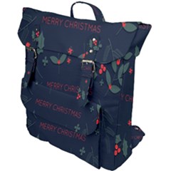 Merry Christmas Holiday Pattern  Buckle Up Backpack by artworkshop