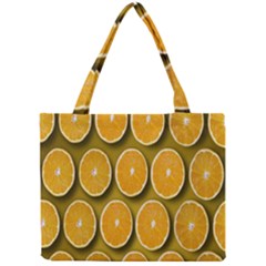 Orange Slices Cross Sections Pattern Mini Tote Bag by artworkshop