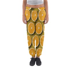 Orange Slices Cross Sections Pattern Women s Jogger Sweatpants by artworkshop