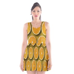 Orange Slices Cross Sections Pattern Scoop Neck Skater Dress by artworkshop