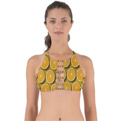 Orange Slices Cross Sections Pattern Perfectly Cut Out Bikini Top by artworkshop