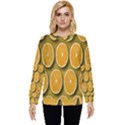 Orange Slices Cross Sections Pattern Hidden Pocket Sweatshirt View1