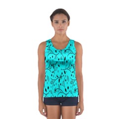 Flower Texture Textile Sport Tank Top  by artworkshop