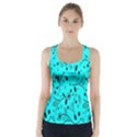 Flower Texture Textile Racer Back Sports Top View1