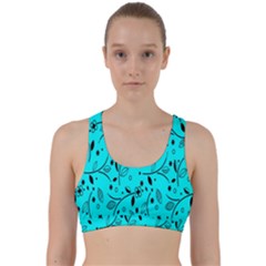 Flower Texture Textile Back Weave Sports Bra by artworkshop