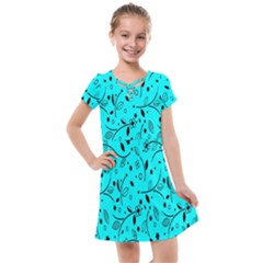 Flower Texture Textile Kids  Cross Web Dress by artworkshop