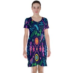 Pattern Nature Design  Short Sleeve Nightdress by artworkshop